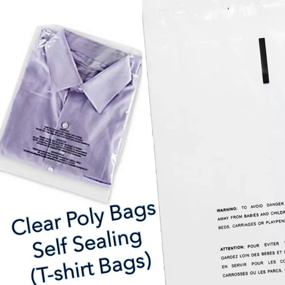 100 6x9 Clear Self Sealing mailer Poly Shirt Bags - Picture 2 of 2